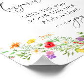 マルグリータバー 花の装飾付き ブライダルシャワーポスター ポスター (角)