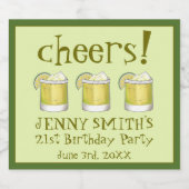 マルグリータ・カクテル 21歳の誕生日 バチェロレッテ ビールラベル (シングルラベル)