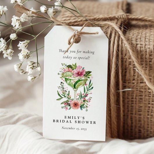 マルグリータ・フィエスタ・フローラル・ブライダルシャワー ギフトタグ