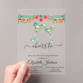 マルグリータ フラワーズ メキシカン フィエスタ ブライズ シャワー アクリル招待状 (インサイチュ (ポータブル))