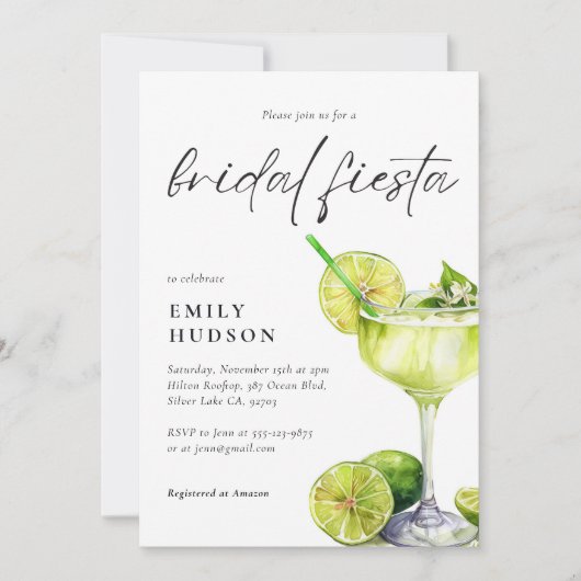 マルグリータ メキシカンフィエスタ フラワー ブライダルシャワー 招待状 (正面)
