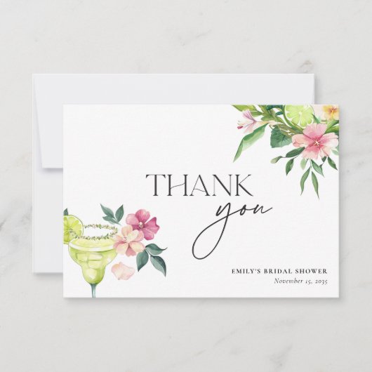 マルグリータ メキシカンフィエスタ ブライダルシャワー サンキューカード (正面)