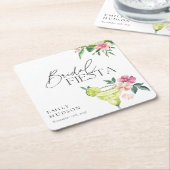 マルグリータ メキシカンフィエスタ ブライダルシャワー スクエアペーパーコースター (アングル)