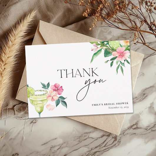 マルグリータ メキシコ フィエスタ ブライダル シャワー サンキューカード