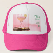 マルグリータ＆ライム ピンク ブライダル バチェロレッテ パーティー キャップ (正面)