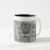 マルグレットMaによってパネルが付いている音楽部屋のために設計して下さい ツートーンマグカップ (正面右)