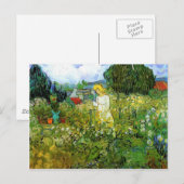 マルケライト・ガチェットの庭園、ビンセント・ヴァン・ゴッホ。 ポストカード (正面/裏面)