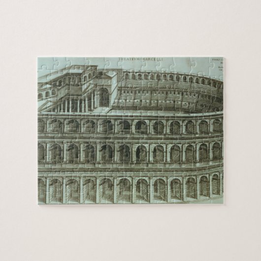 マルケルス、ローマ1558年の劇場の計画(engr ジグソーパズル (横)