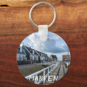 マルケンの木製桟橋、オランダ キーホルダー (正面)