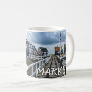 マルケンの木製桟橋、オランダ コーヒーマグカップ