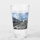 マルケンの木製桟橋、オランダ タンブラーグラス (裏面)