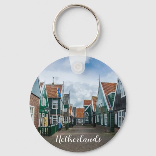 マルケ伝統的ン村の木造住宅 キーホルダー (正面)