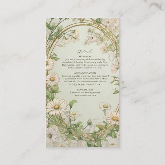 マルゲライトデイジーダスティ結婚ズ エンクロージャーカード (正面)