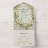 マルゲライトデイジーダスティ結婚ズ オールインワン招待状 (内側)