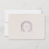 マルゲライトデイジーラベンダーウェディングRSVPアールヌーボー 招待状 (裏面)