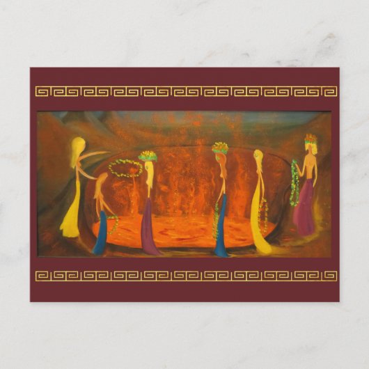 マルゲライト・ブラジグネームによるカルデラへの捧げ物 ポストカード (正面)