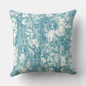 マルゲリータmenagerieピザパーティーピーコックブルー クッション (裏面)