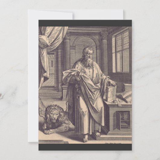 マルコの福音書の著者である聖マルコ伝道者 シーズンカード (正面)