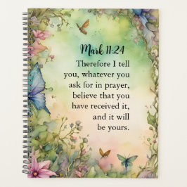 マルコの福音書 11:24 キリスト教の水彩画イメージ プランナー手帳