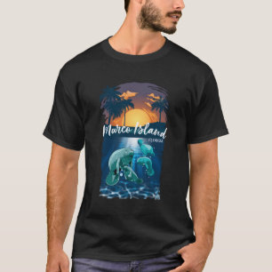 マルコアイランドフロリダマナティー男性へギフトウィメンズK Tシャツ