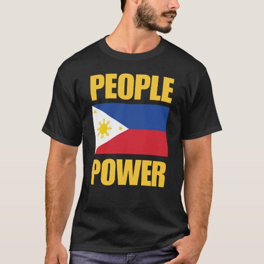マルコス大統領弾劾ピープルズパワーのTシャツ 腐敗抗議 Tシャツ (正面)