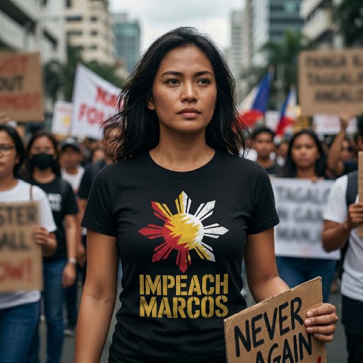 マルコス弾劾 フィリピン 抗議 腐敗 Tシャツ