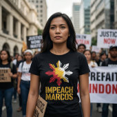 マルコス弾劾 フィリピン 抗議 腐敗 Tシャツ
