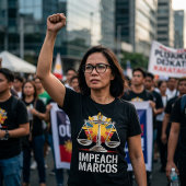 マルコス弾劾 フィリピン 汚職 抗議 トライブレンドTシャツ