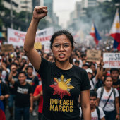 マルコス弾劾 フィリピン 汚職 抗議 Tシャツ