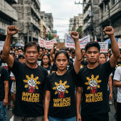 マルコス弾劾 フィリピン 汚職 抗議 Tシャツ
