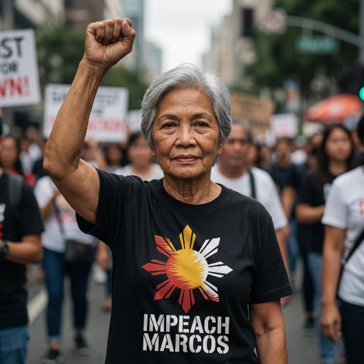 マルコス弾劾 フィリピン 汚職 抗議 Tシャツ