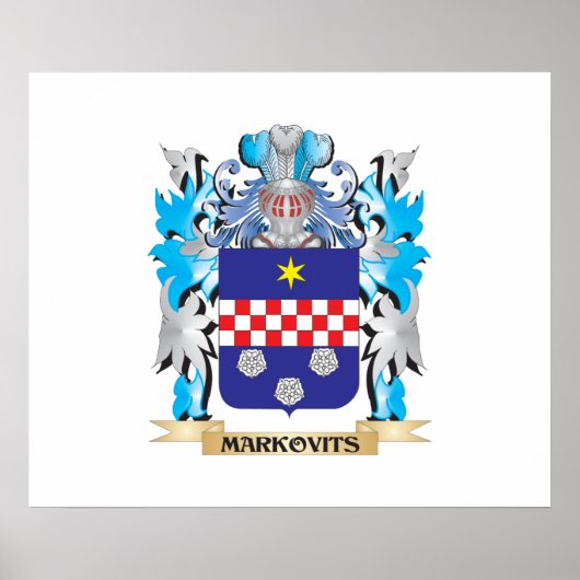 マルコビッツコートオブアームズ – 家紋 ポスター (正面)