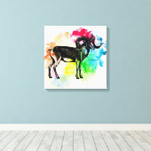 マルコポーロヒツジ キャンバスプリント (インサイチュ (ウッドフロア))