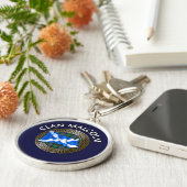 マルコム氏族タータン結び & 旗 キーホルダー (側面)