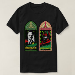 マルコムX マーカス・ガーヴェイ パン・アフリカニズム ステンドグラス Tシャツ