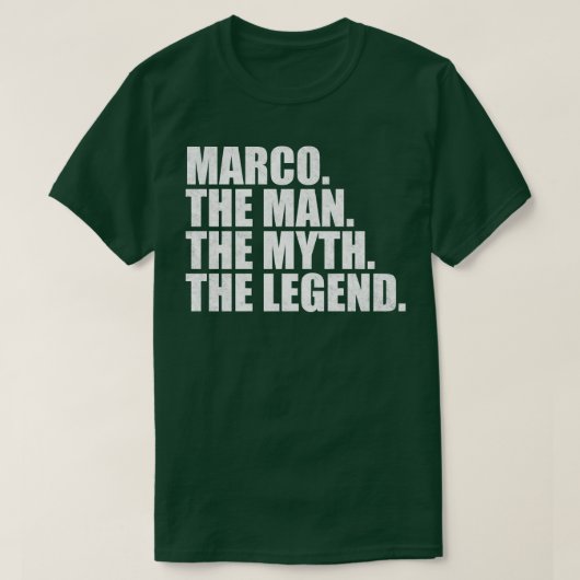 マルコ名マルコ与え名 Tシャツ (デザイン正面)