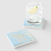 マルコ島の地図コースター ストーンコースター (横)