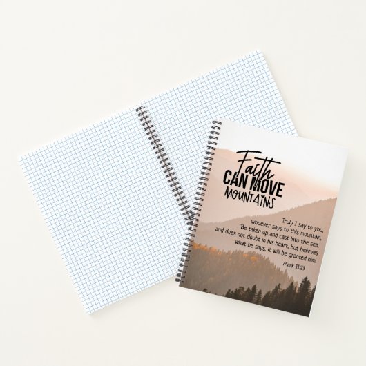 マルコ11:23信仰は山の聖書を動かすことができる ノートブック (内部)