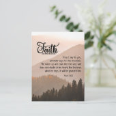 マルコ11:23信仰は山の聖書を動かすことができる ポストカード (スタンド正面)