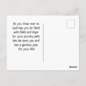 マルコ11:23信仰は山の聖書を動かすことができる ポストカード (裏面)