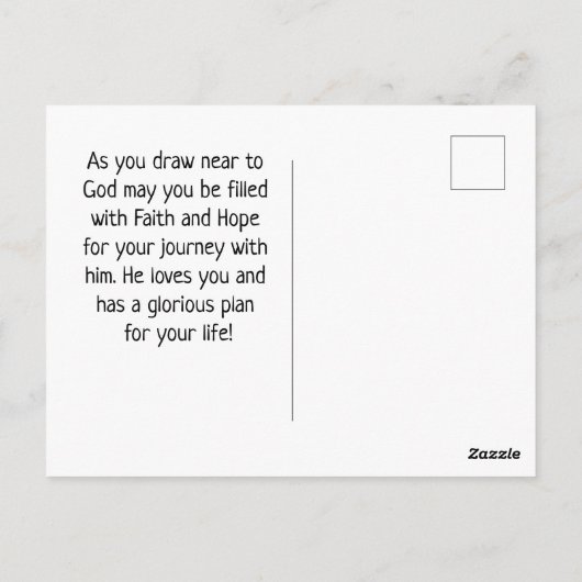 マルコ11:23信仰は山の聖書を動かすことができる ポストカード (裏面)