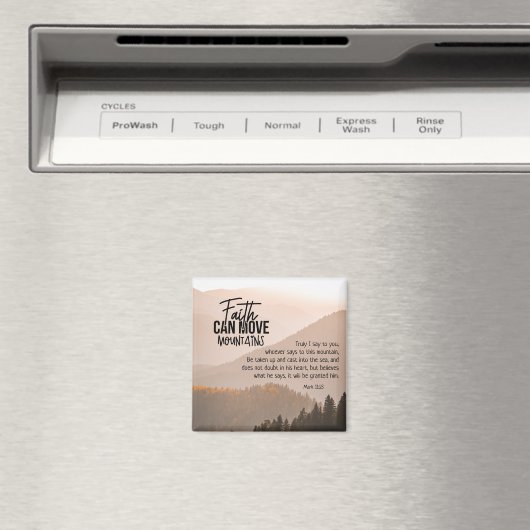 マルコ11:23信仰は山の聖書を動かすことができる マグネット (インサイチュ (食洗機))