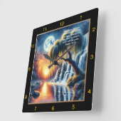 マルコ11:24信仰の注意パーソナライズされた: スクエア壁時計 (傾斜)