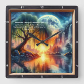 マルコ11:24信頼パーソナライズされたの声明 スクエア壁時計 (正面)