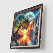 マルコ11:24信頼パーソナライズされたの声明 スクエア壁時計 (傾斜)