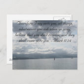 マルコ11:24 – 信仰 ポストカード (正面/裏面)