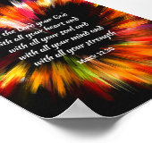 マルコ12:30主を愛し、すべてのハートを持つ ポスター (角)