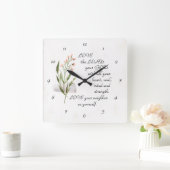 マルコ12:30-31あなたの神、主を愛しなさい スクエア壁時計 (ホーム)