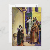 マルコ12:41-44未亡人与えすべてはがきを持つ ポストカード (正面/裏面)