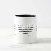 マルコ13:32 KJVバイブル聖句Two-Tone Mug マグカップ (中央)